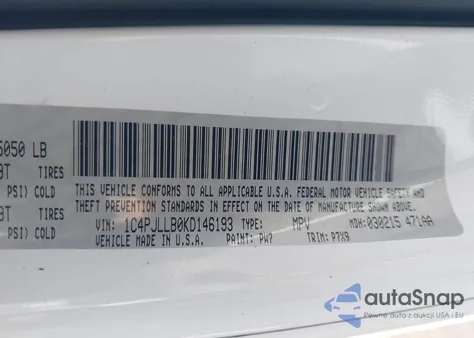 2019 Jeep Cherokee Latitude Plus Fwd z USA, uszkodzony, nr VIN 1C4PJLLB0KD146193